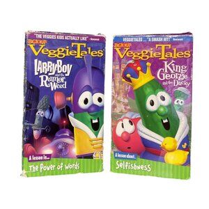 VeggieTales VHS King George & Ducky LarryBoy and the Rumor Weed Bundle Set
